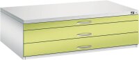 CP 7200 Planschrank clowngrün, lichtgrau 3 Schubladen 135,0 x 96,0 x 42,0 cm, 1 St.