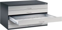 CP 7200 Planschrank dunkelgrau, silber 5 Schubladen 135,0...