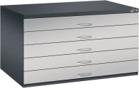CP 7200 Planschrank dunkelgrau, silber 5 Schubladen 135,0 x 96,0 x 76,0 cm, 1 St.