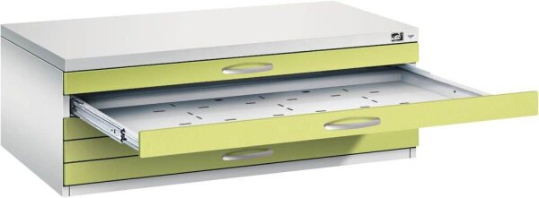 CP 7100 Planschrank clowngrün, lichtgrau 5 Schubladen 110,0 x 76,5 x 42,0 cm, 1 St.