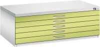 CP 7100 Planschrank clowngrün, lichtgrau 5 Schubladen 110,0 x 76,5 x 42,0 cm, 1 St.