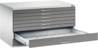 CP 7200 Planschrank lichtgrau, stahlgrau 8 Schubladen...