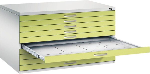 CP 7200 Planschrank clowngrün, lichtgrau 10 Schubladen 135,0 x 96,0 x 76,0 cm, 1 St.