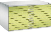 CP 7200 Planschrank clowngrün, lichtgrau 10 Schubladen 135,0 x 96,0 x 76,0 cm, 1 St.