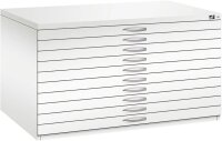 CP 7200 Planschrank verkehrsweiß 10 Schubladen 135,0 x 96,0 x 76,0 cm, 1 St.
