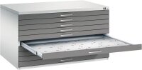 CP 7200 Planschrank lichtgrau, stahlgrau 10 Schubladen...
