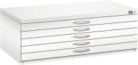 CP 7100 Planschrank verkehrsweiß 5 Schubladen 110,0 x 76,5 x 42,0 cm, 1 St.