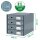 LEITZ Schubladenbox Click & Store  weiß 60490001, DIN A4 mit 4 Schubladen, 1 St.
