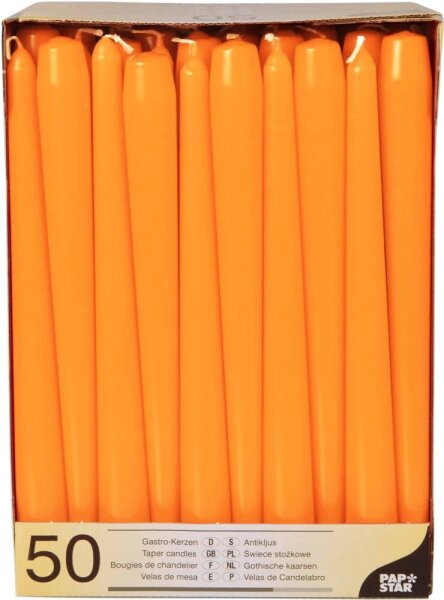 STARPAK Kerzen orange, 50 St.