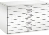 CP 7100 Planschrank verkehrsweiß 10 Schubladen 110,0 x 76,5 x 76,0 cm, 1 St.
