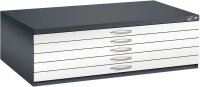 CP 7200 Planschrank schwarzgrau, verkehrsweiß 5 Schubladen 135,0 x 96,0 x 42,0 cm, 1 St.
