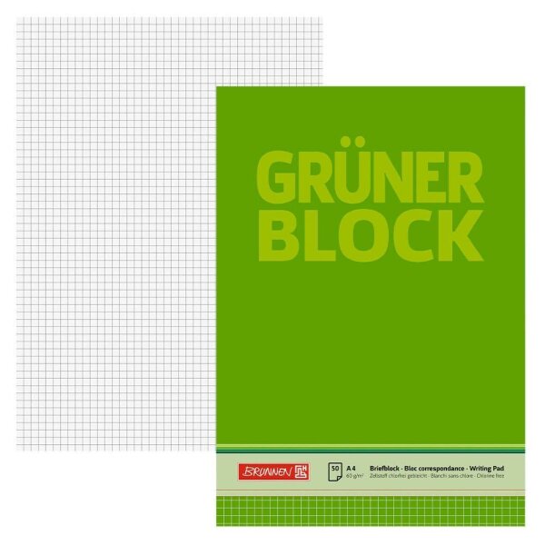 BRUNNEN Briefblock DIN A4 kariert, 1 St.