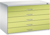 CP 7100 Planschrank clowngrün, lichtgrau 5 Schubladen 110,0 x 76,5 x 76,0 cm, 1 St.