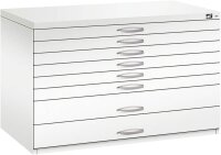 CP 7100 Planschrank verkehrsweiß 8 Schubladen 110,0 x 76,5 x 76,0 cm, 1 St.