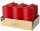 STARPAK Stumpenkerze rot, 6 St.