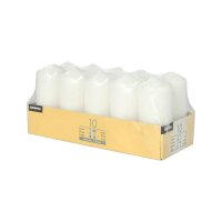 STARPAK Stumpenkerzen weiß, 10 St.