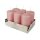 STARPAK Stumpenkerze altrosa, 6 St.
