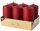 STARPAK Stumpenkerze bordeaux, 6 St.