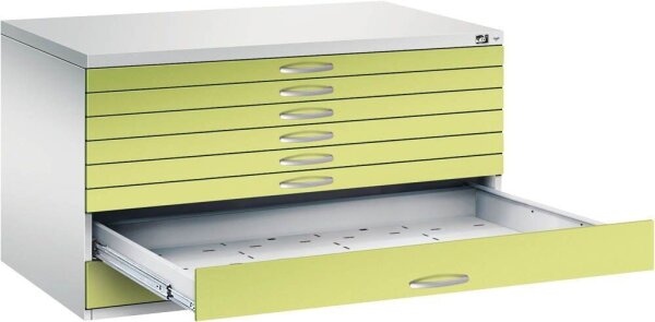 CP 7200 Planschrank clowngrün, lichtgrau 8 Schubladen 135,0 x 96,0 x 76,0 cm, 1 St.