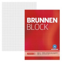 BRUNNEN Briefblock DIN A4 kariert Lineatur 22, 1 St.