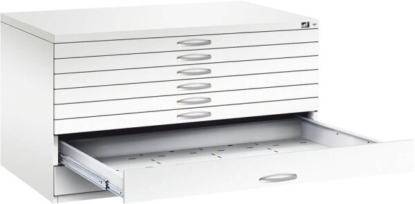 CP 7200 Planschrank verkehrsweiß 8 Schubladen 135,0 x 96,0 x 76,0 cm, 1 St.