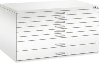 CP 7200 Planschrank verkehrsweiß 8 Schubladen 135,0 x 96,0 x 76,0 cm, 1 St.