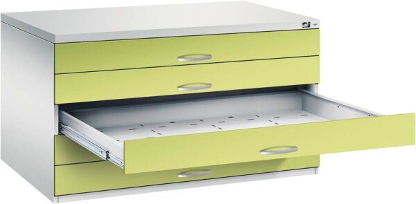 CP 7200 Planschrank clowngrün, lichtgrau 5 Schubladen 135,0 x 96,0 x 76,0 cm, 1 St.