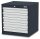 Simplaflex® Systemeinrichter C-Line Schubladenschrank anthrazit 4 Schubladen 60,0 x 57,5 x 62,0 cm, 1 St.