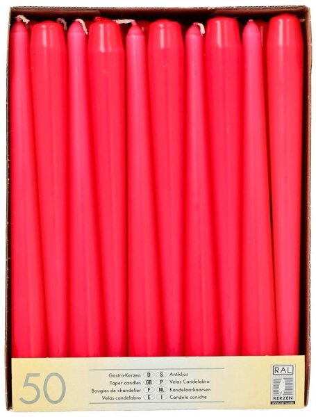 STARPAK Kerzen fuchsia, 50 St.