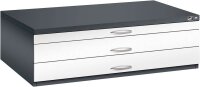 CP 7200 Planschrank schwarzgrau, verkehrsweiß 3 Schubladen 135,0 x 96,0 x 42,0 cm, 1 St.