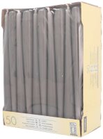STARPAK Kerzen grau, 50 St.