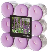 FLAVOUR by GALA Teelichter violett Lavender, 18 St.