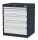 Simplaflex® Systemeinrichter C-Line Schubladenschrank anthrazit 5 Schubladen 70,0 x 57,5 x 82,0 cm, 1 St.