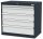 Simplaflex® Systemeinrichter C-Line Schubladenschrank anthrazit 5 Schubladen 90,0 x 57,5 x 82,0 cm, 1 St.