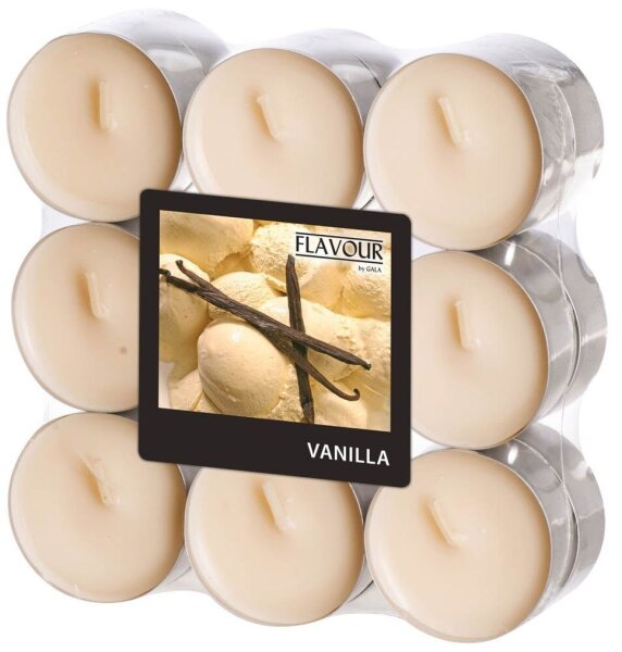 FLAVOUR by GALA Teelichter creme Vanilla, 18 St.