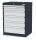 Simplaflex® Systemeinrichter C-Line Schubladenschrank anthrazit 6 Schubladen 70,0 x 57,5 x 92,0 cm, 1 St.