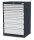 Simplaflex® Systemeinrichter C-Line Schubladenschrank anthrazit 9 Schubladen 70,0 x 57,5 x 102,0 cm, 1 St.