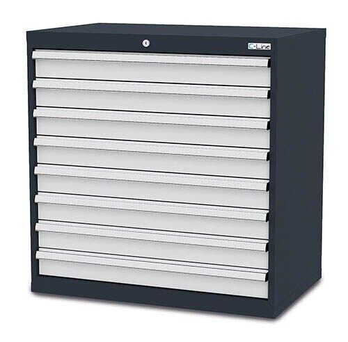 Simplaflex® Systemeinrichter C-Line Schubladenschrank anthrazit 8 Schubladen 90,0 x 57,5 x 92,0 cm, 1 St.