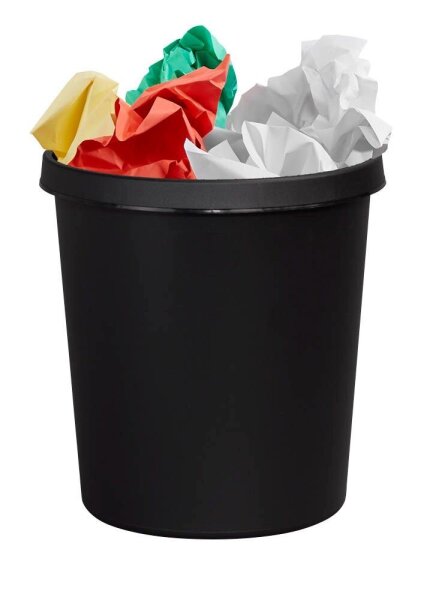 helit Papierkorb 18,0 l schwarz, 1 St.