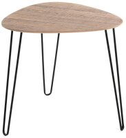 HAKU Möbel Beistelltisch oval MDF-Platte eiche 40,0...