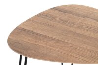 HAKU Möbel Beistelltisch oval MDF-Platte eiche 40,0 x 40,0 x 43,0 cm, 1 St.