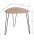 HAKU Möbel Beistelltisch oval MDF-Platte eiche 40,0 x 40,0 x 43,0 cm, 1 St.