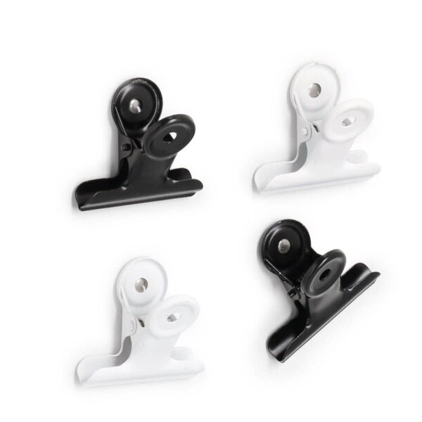 Zeller Clips Magnete schwarz, Metall 4,0 x 2,5 x 3,5 cm, 1 Set