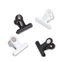 Zeller Clips Magnete schwarz, Metall 4,0 x 2,5 x 3,5 cm, 1 Set