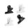 Zeller Clips Magnete schwarz, Metall 4,0 x 2,5 x 3,5 cm, 1 Set