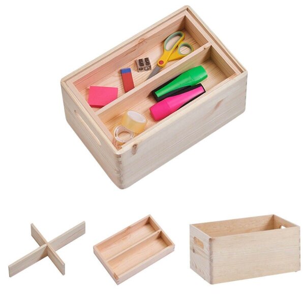 Zeller Aufbewahrungsboxen-Set braun, 1 Set