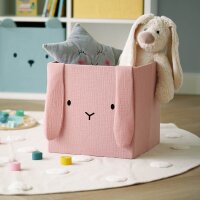 Zeller Hase Aufbewahrungsbox altrosa 28,0 x 28,0 x 28,0 cm, 1 St.
