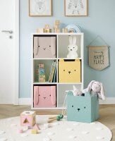 Zeller Hase Aufbewahrungsbox beige 28,0 x 28,0 x 28,0 cm, 1 St.