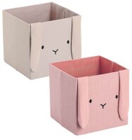 Zeller Hase Aufbewahrungsbox beige 28,0 x 28,0 x 28,0 cm, 1 St.