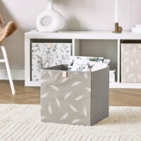 Zeller Feather Aufbewahrungsbox taupe 32,0 x 32,0 x 32,0 cm, 1 St.